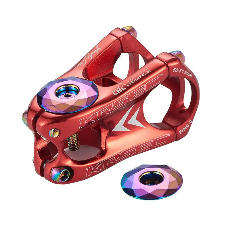 

KRSEC 1-1/8" Headset Screws Top Cap MTB Aluminum Alloy Cover Mountain Road Bicycles color Bowl Bike Stem cap Bike Accessories