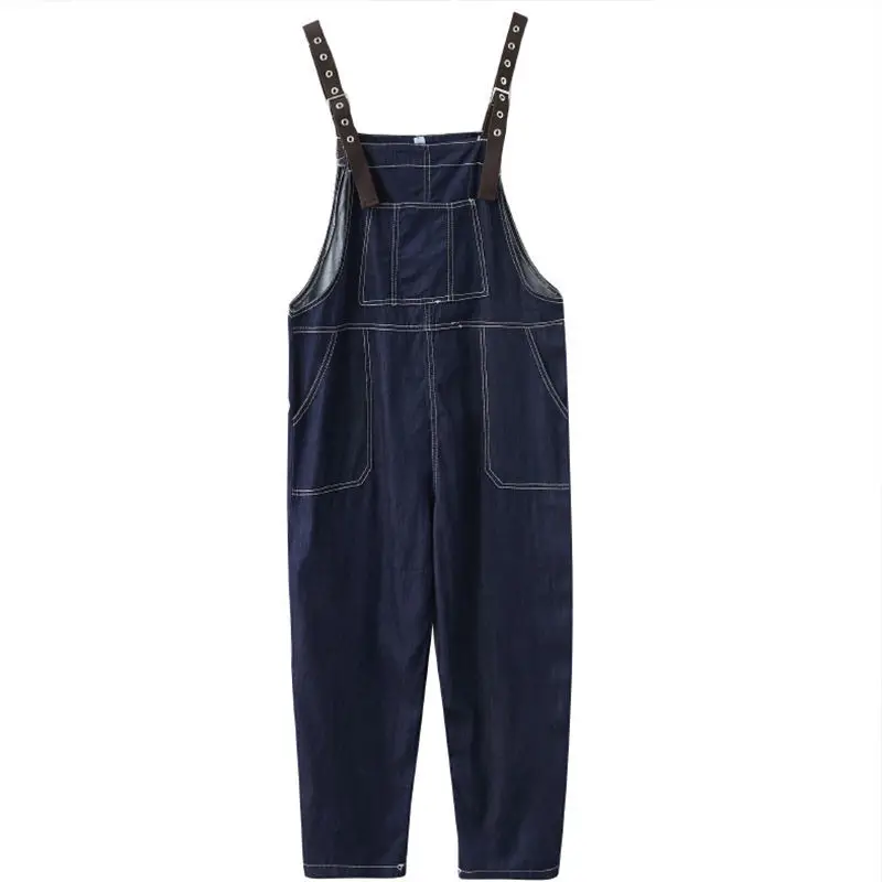 

Jeans fat mm large women's casual color contrast open line wash wide leg pants hip thigh coarse age reducing strap pants