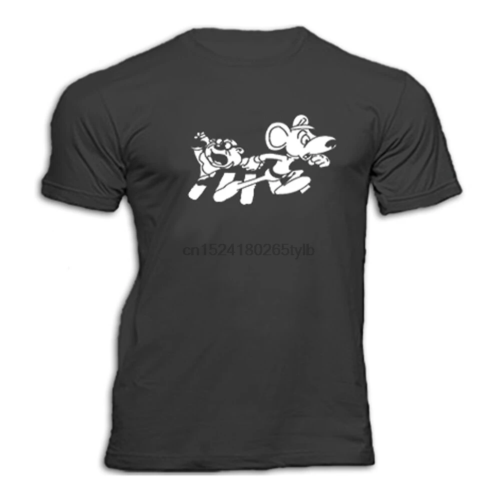 Футболка аббатская дорога с изображением опасной мыши | Мужская одежда