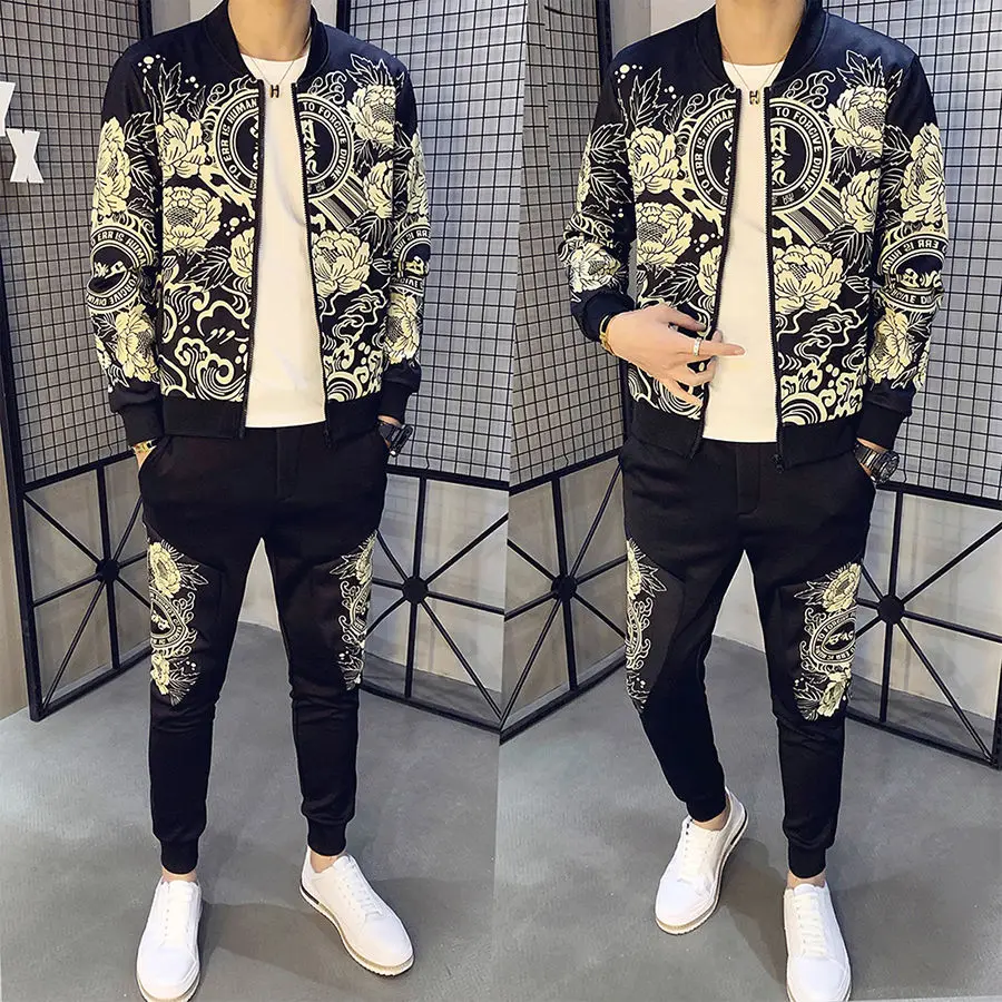 

Suit spring and autumn men's new jacket thin jacket men's leg pants youth casual wear