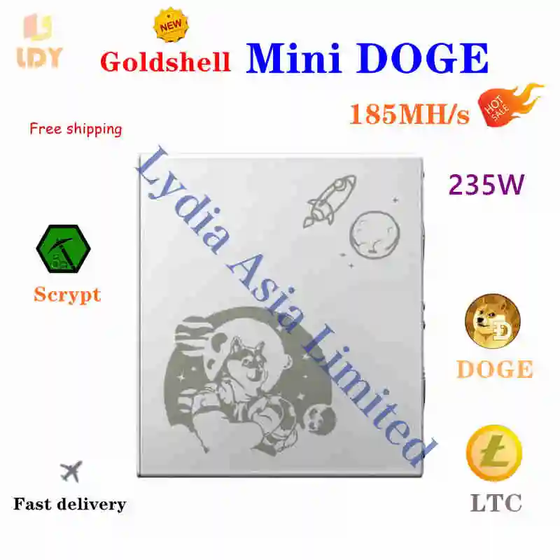 

Новинка, бесшумный Майнер Goldshell Mini Doge 185 м, 235 Вт, Майнер для майнинга с/без монопода 750 Вт