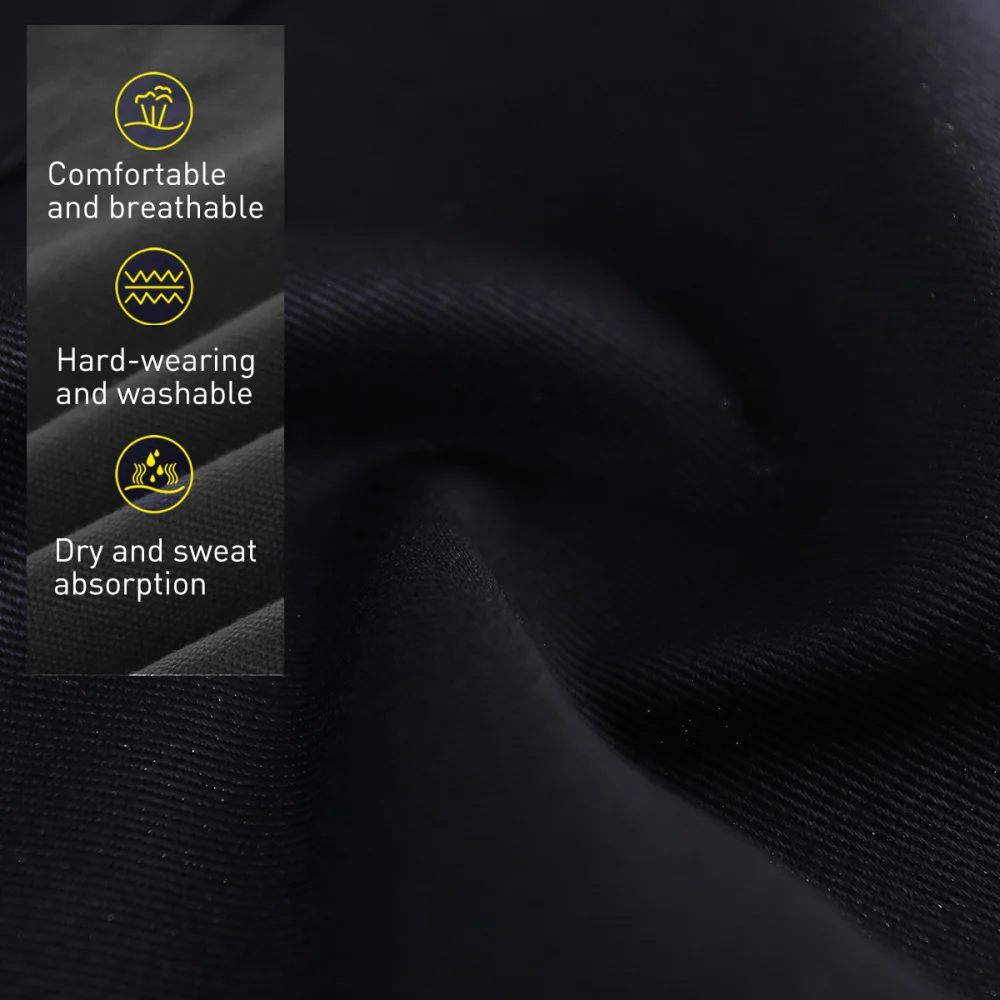 

Durable Unisex Short Waist Apron with Pocket for Chef /Waiter /Waitress (Black)