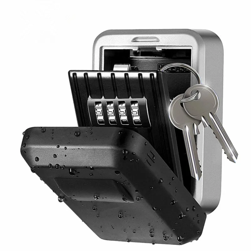 

Outdoor Key Safe Lock Box Wall Mounted Password Box Safe Box Weatherproof Key Storage Lock Box Lock Hidden Keys Storage Box