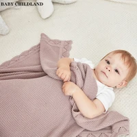 knitted baby blanket infant baby swaddle wrap receiving blankets 100 cotton super soft kids bedding baby crib stroller blankets