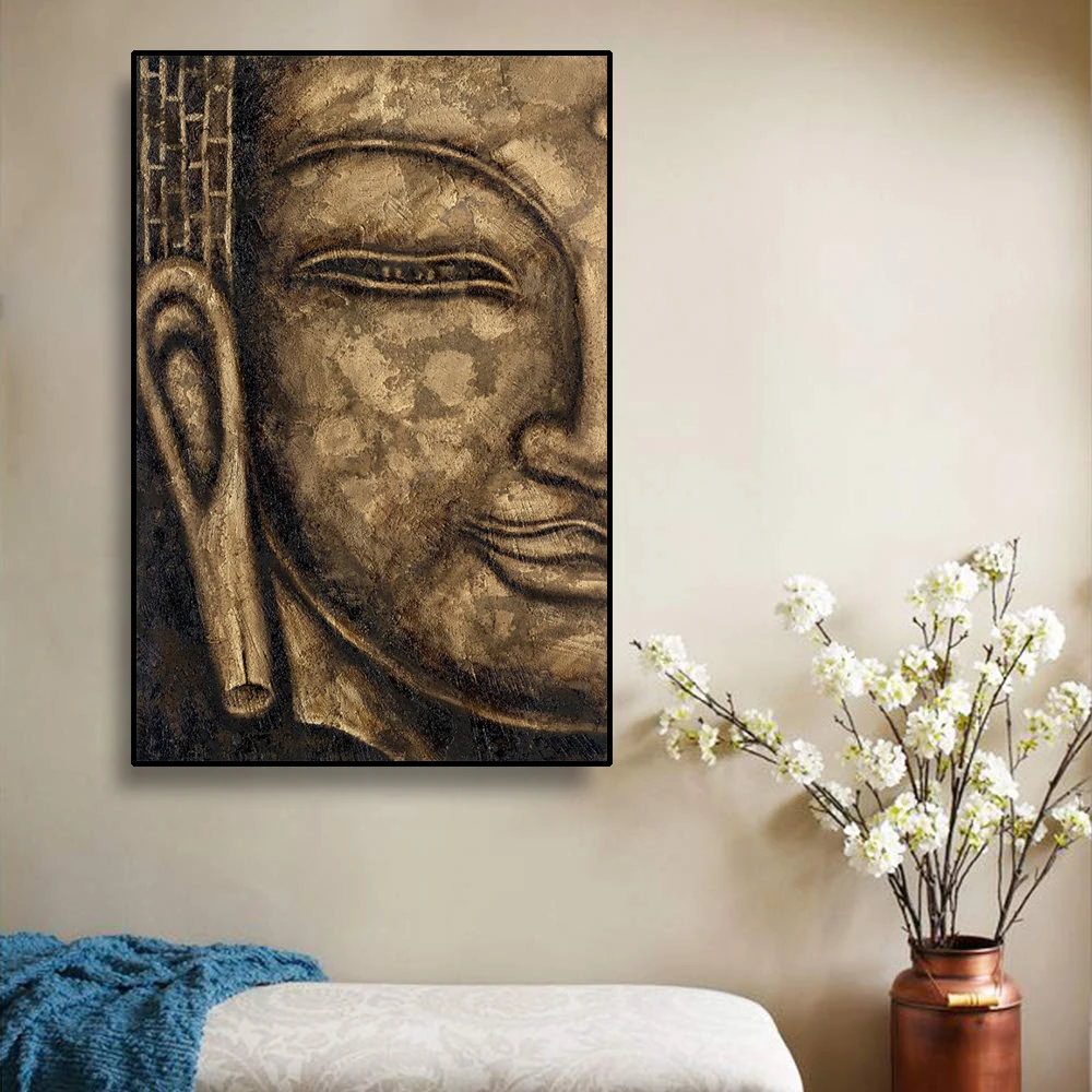 

Buddha Statue Canvas Painting Religious Wall Art Picture For Living Room Bedroom Decoration Posters And Prints Modern Home Decor