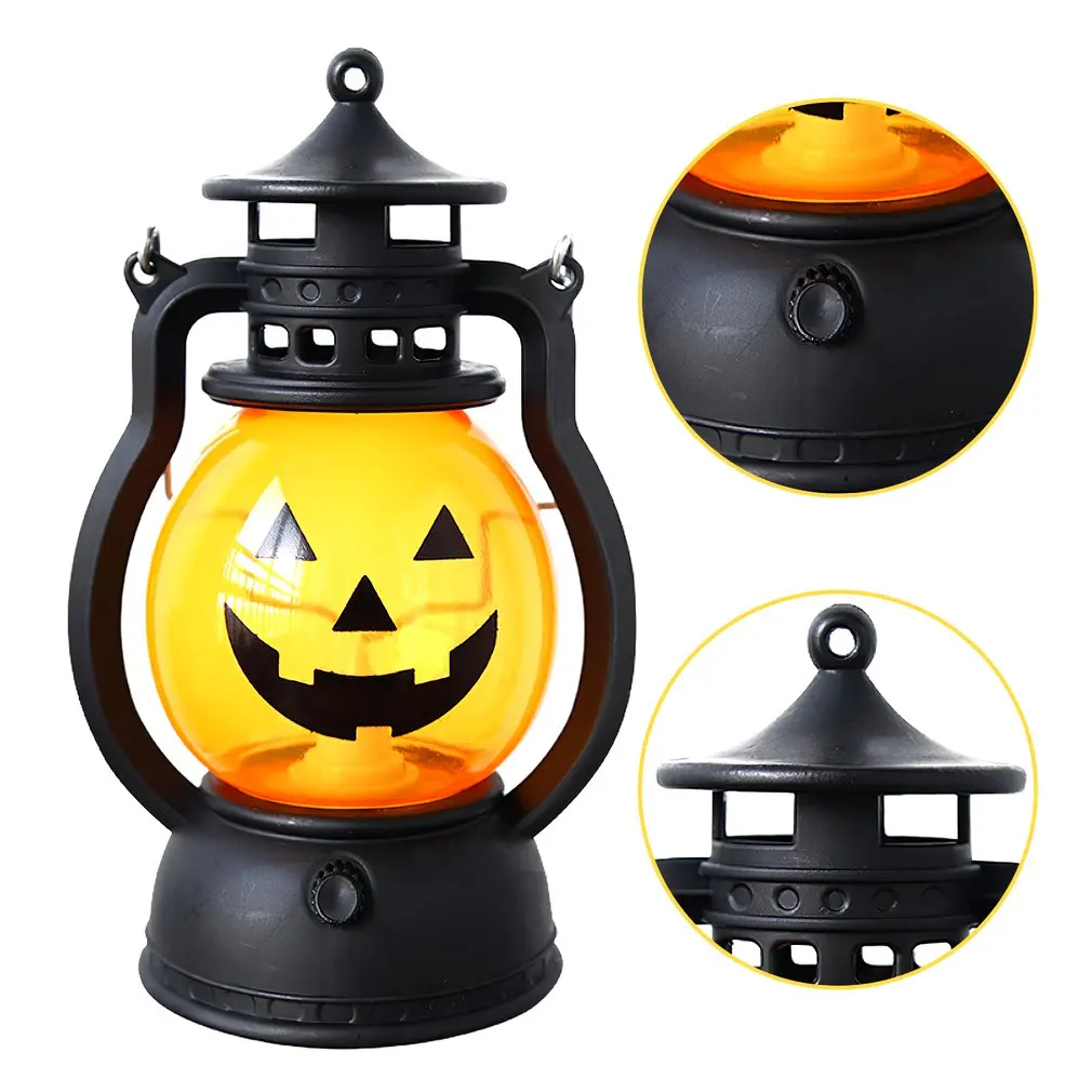 

Halloween Decoration Retro Small Oil Lamp Christmas Gift Pony Lantern Creative Bar Ghost Festival Atmosphere Layout