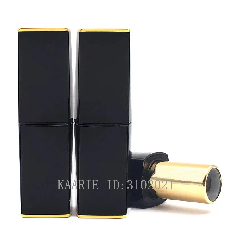 

10/30/50pcs Matte Black White Magnetic Buckle Square Empty Beauty Lipstick Tube 12.1mm Lip Balm Bottle Lipstick Shell Packaging