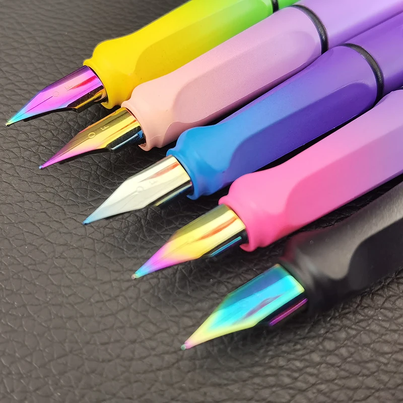 

Luxury Quality Gradient matte Fountain Pens Business Office Fountain Pen Student School Stationery Supplies Ink Colored nibs