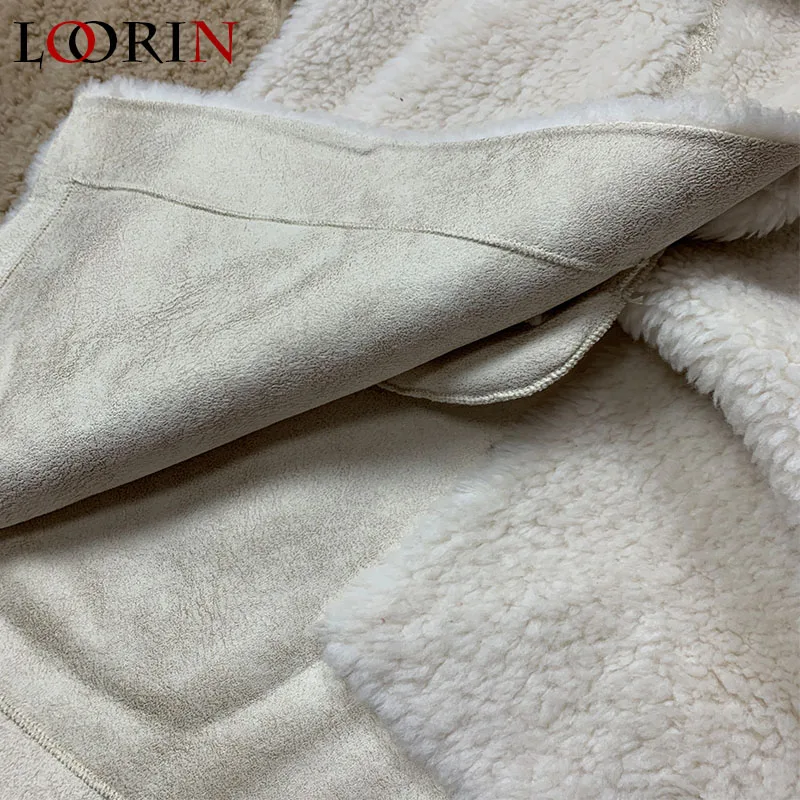 

LORIN Women WOOL Coat Female Turn Down Collar Winter Warm Fur fashion Lady longer Coat Casual Jacket