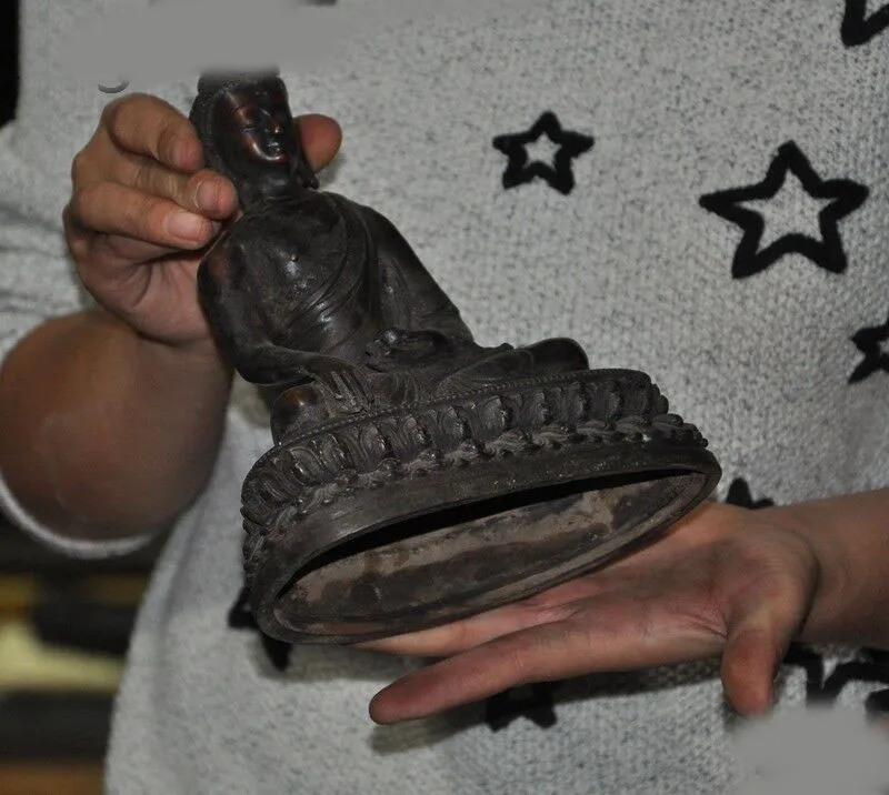 

wedding decoration Tibet Tibetan Buddhism temple Bronze Sakyamuni Amitabha Medicine Buddha Statue