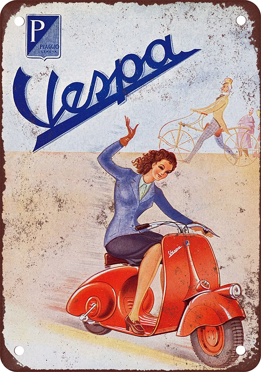 VESPA LEN'1 DES VENTES винтажные металлические оловянные знаки Ретро Оловянная пластина знак украшение стены для бара Размер: 20*30 см - Цвет: Многоцветный