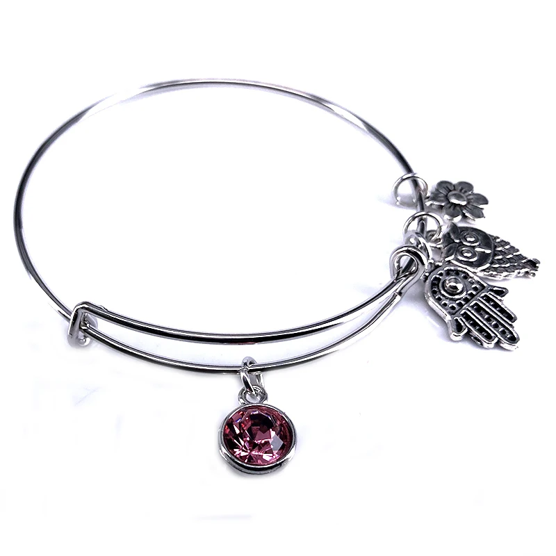 Горячая Распродажа 12 стилей красочный браслет по месяцу рождения регулируемый