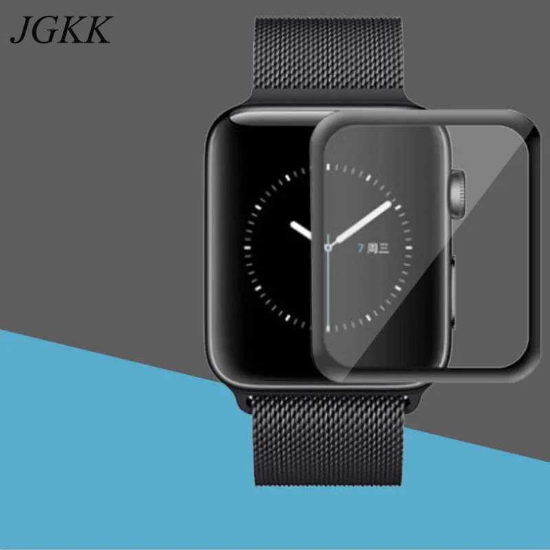 JGKK для iWatch Apple Watch 38 мм 42 серия 1/2/3 защита экрана из закаленного стекла с полным