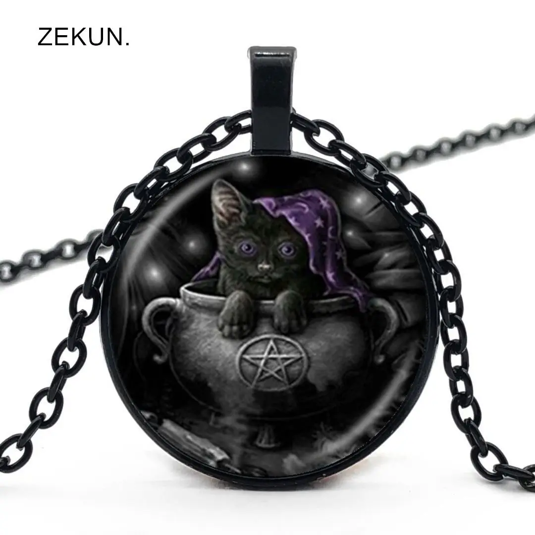 

LIAOZEKUN,2019 / New Kitty Five-pointed Star Magic Cat Vintage Necklace Men and Women Necklace Jewelry