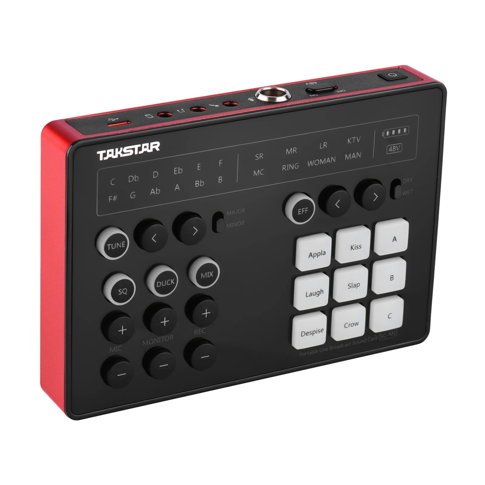 SC-M1 Live Broadcast Sound Card with DSP for Phone Tablet Computer Streaming Karaoke Recording |