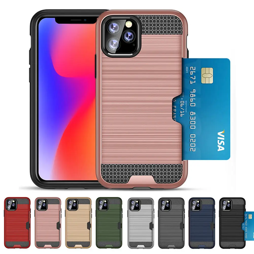 Противоударный бронированный чехол для iPhone 11 Pro MAX 2019 7 8 Plus 6 6S 5 5S SE + слот карт iPhone11 1
