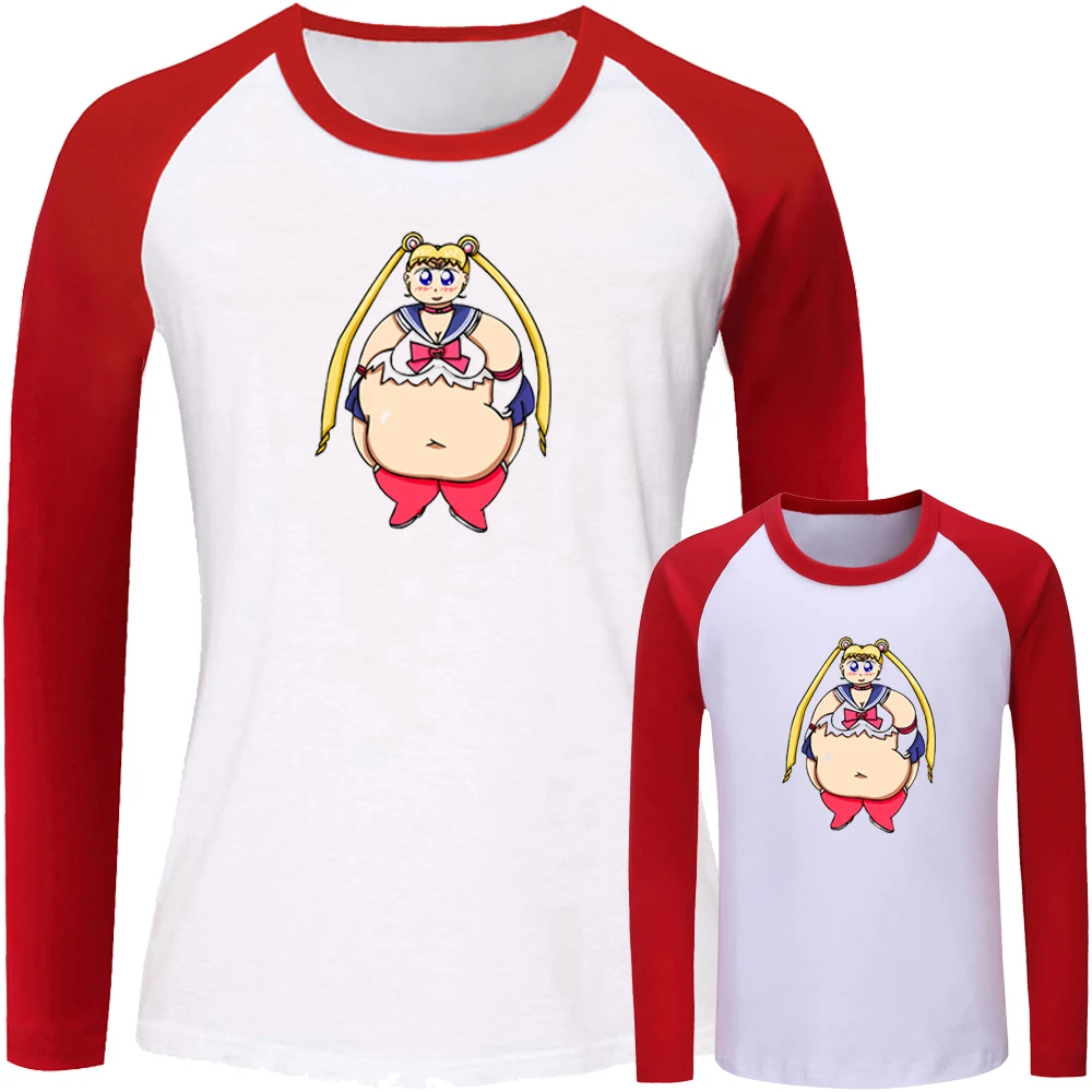 Женская футболка с длинным рукавом и принтом матрос Мун|Сочетающаяся одежда для