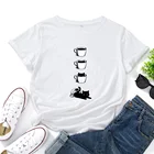 Милая футболка с рисунком маленькой кошки, Женская Повседневная футболка с круглым вырезом, женская одежда, Женская хлопчатобумажная рубашка Топы, Camiseta Mujer