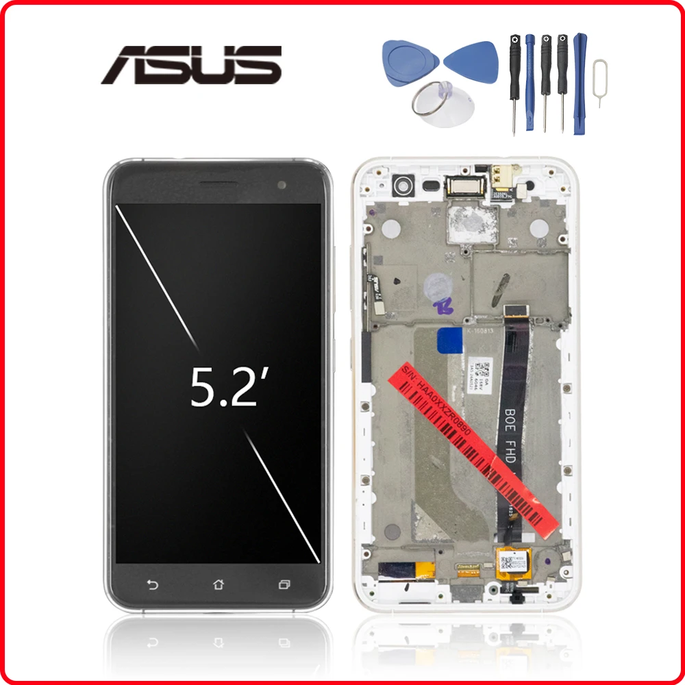 5," для ASUS Zenfone 3 ZE520KL ЖК-дисплей кодирующий преобразователь сенсорного экрана в сборе для ASUS Zenfone 3 ZE520KL дисплей
