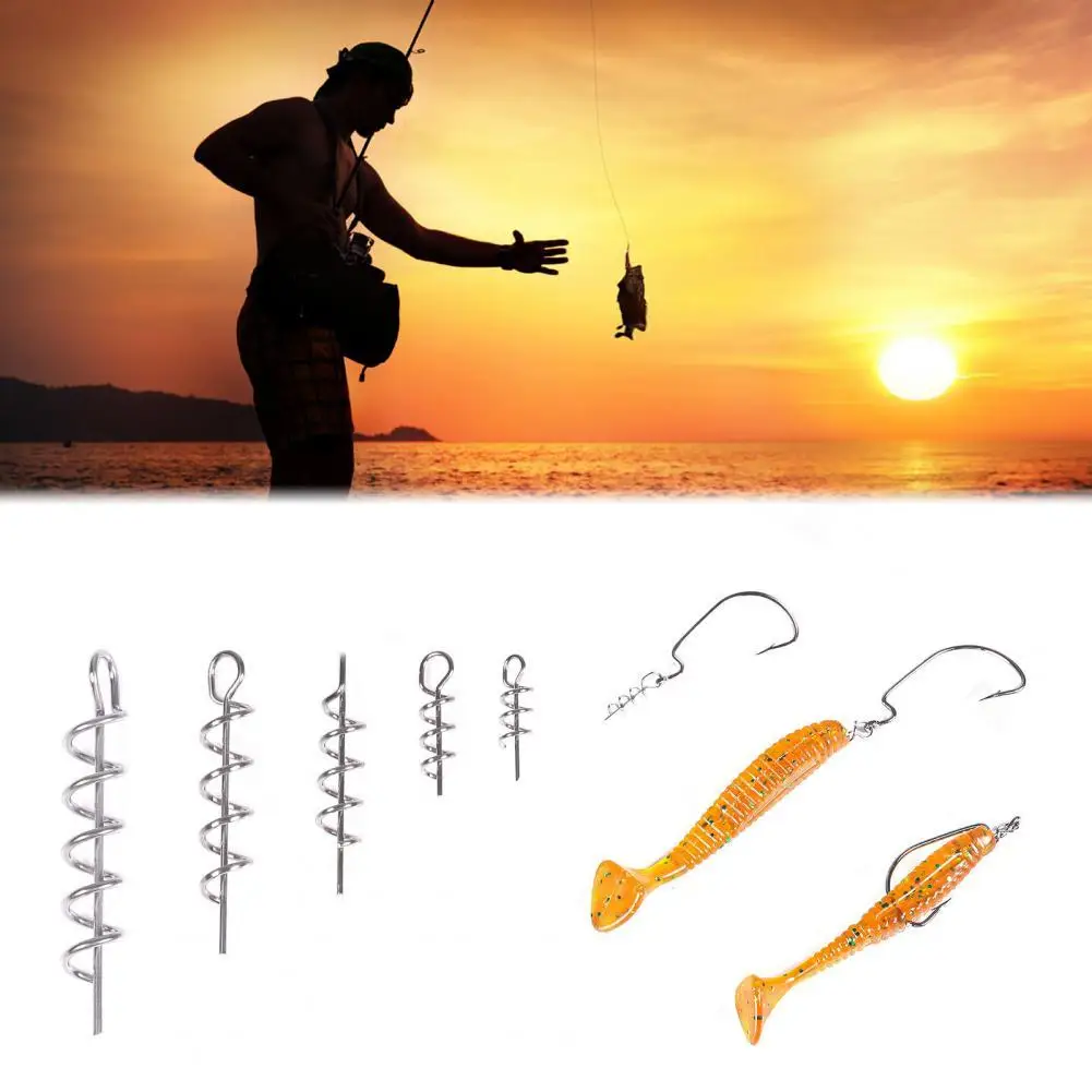 

50 штук рыболовные центрирующих штифтов спираль рыболовные снасти приманки Сталь ВЕСНА рукоятка замок для Мягкая приманка рыболовные прина...