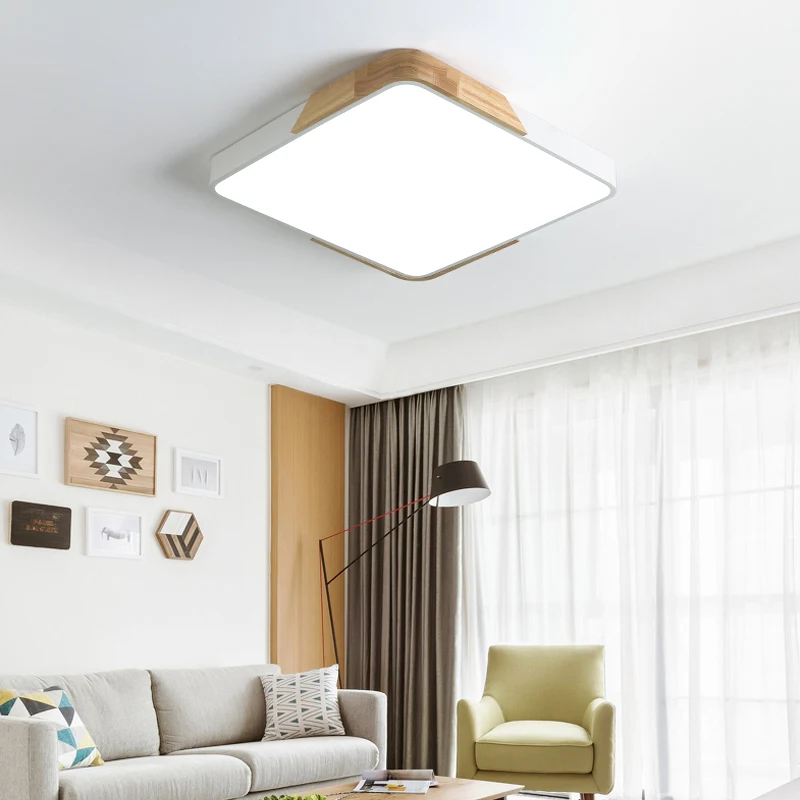 

Nordic Macaron color square atmosphere bedroom study living room LED ceiling lamp modern minimalist lamps