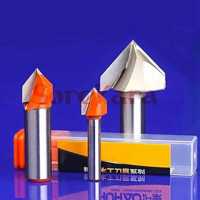 V-образная деревянная фреза 1/2 дюйма * 1 дюйм инструменты для ЧПУ Концевая МДФ