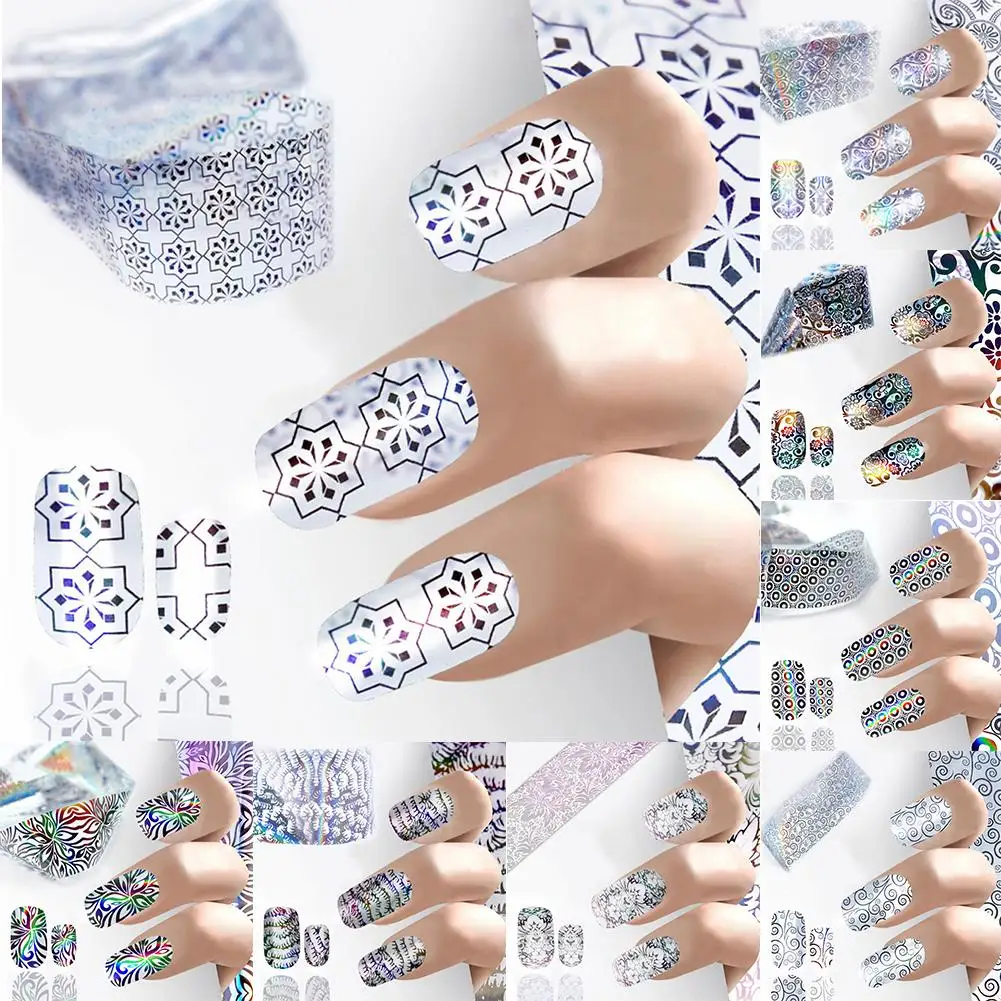 1 шт Блестящий Звездное небо переводная наклейка для ногтей голографический