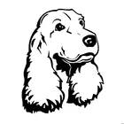 F527 # фотография кокер-спаниель, милая виниловая наклейка, украшение для автомобиля и мотоцикла