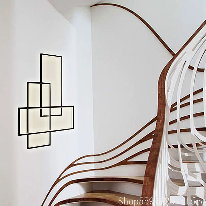 Геометрическая настенная лампа в скандинавском стиле креативный