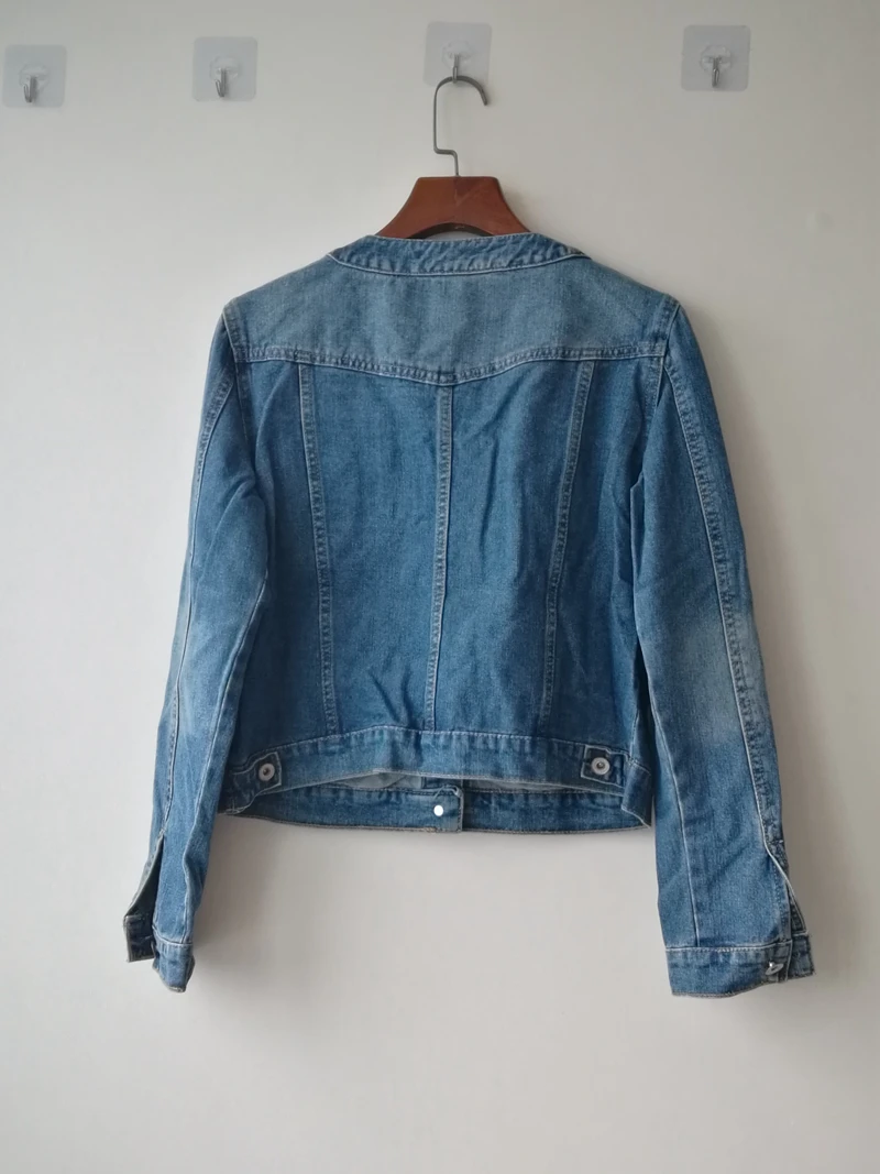 Куртка женская укороченная из денима Классическая джинсовая куртка большие