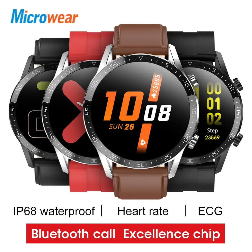 Смарт часы Microwear L13C умные с пульсометром шагомером IP68 водонепроницаемость Bluetooth VS