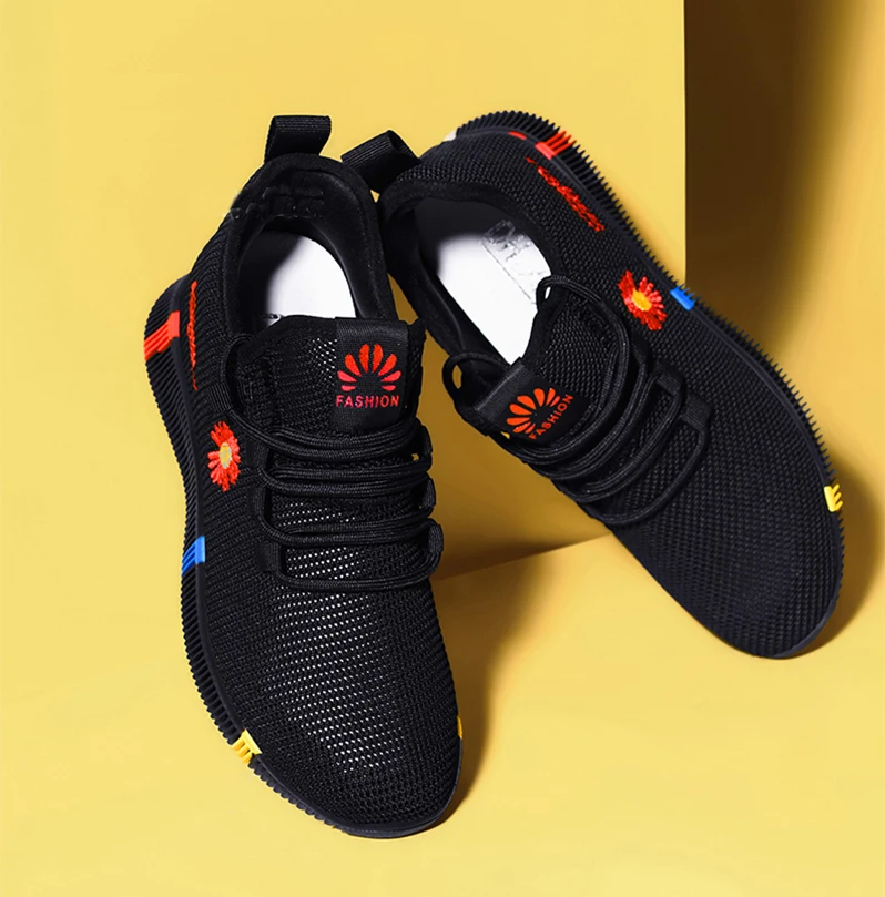 Женские кроссовки из Вулканизированной Ткани дышащие с мягкой воздушной сеткой