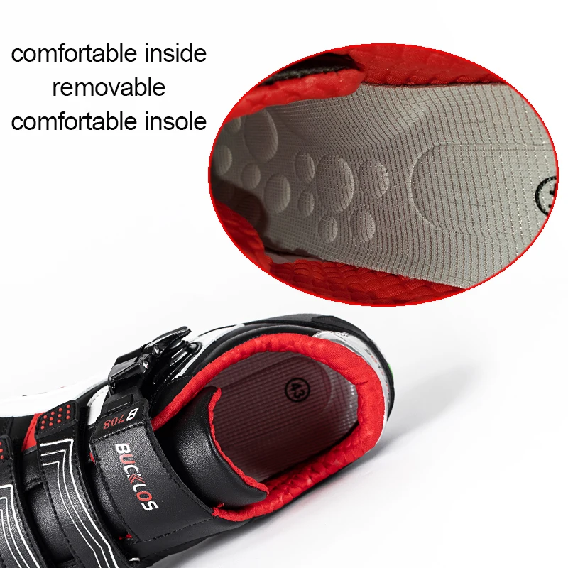 BUCKLOS Men Cycling Shoes Self-Locking Road MTB Bike Shoes Waterproof Women Bicycle Sneaker Shoe Non-Slip Cycling Part