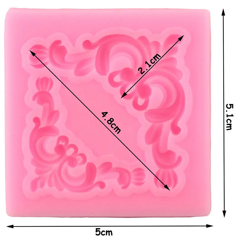 3D Baroque Relief Corner Border Silicone Molds DIY Cupcake Topper Fondant Cake Decorating Tools Candy Chocolate Gumpaste Moulds | Дом и сад
