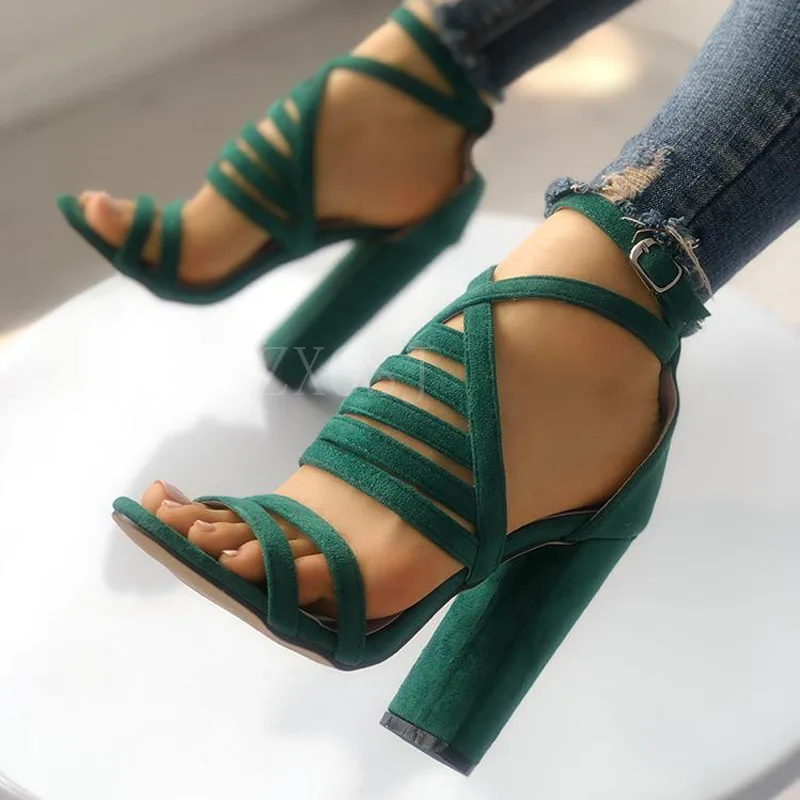 

Block Heels For Women Pumps Velvet Shoes Slip On Round Toe Lace-Up 2021 Basketball Platform Chunky Slip-On Gold Branded Summer 3