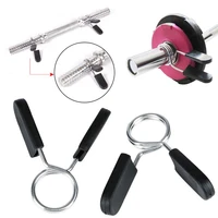 1pair 283050mm spring barbell gym clip weight bar dumbbell lock clamp collar clips gym dumbbell fitness body building