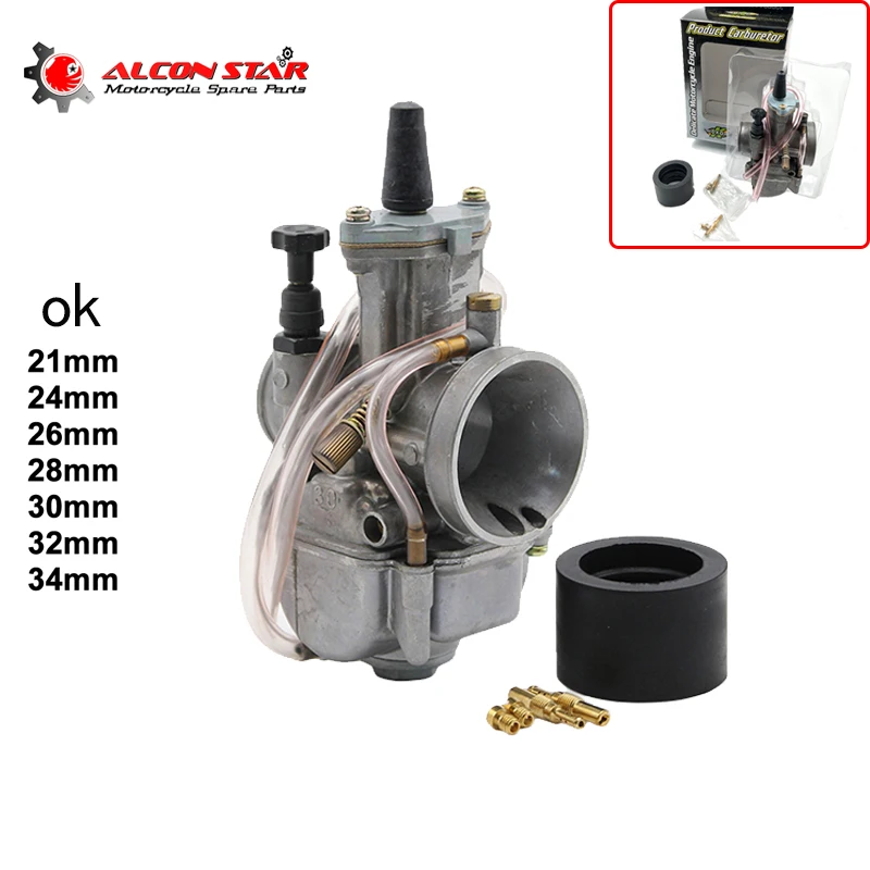 Alconstar-Универсальный мотоциклетный карбюратор OKO PWK 21 24 26 28 30 32 34 мм Carb 2T 4T скутер для мотокросса ATV Dirt Pit Bike
