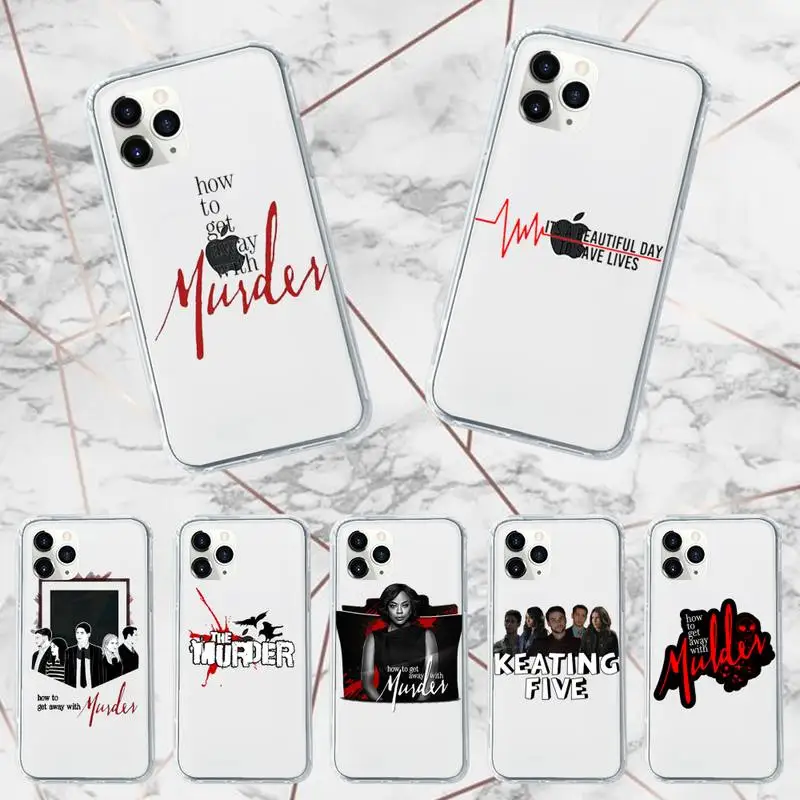 

How to Get Away with Murder Phone Case Transparent for iPhone 7 8 11 12 13 mini pro X XS XR MAX Plus