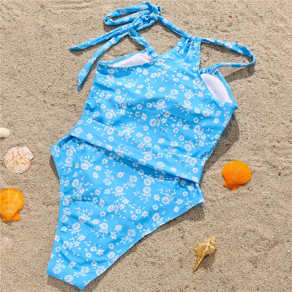 

Hirigin Sexy Deep V Neck One Piece Swimsuit Women Swimwear 2021 New Push Up Padded Multi Color Women Bathing Suit Bikini Set