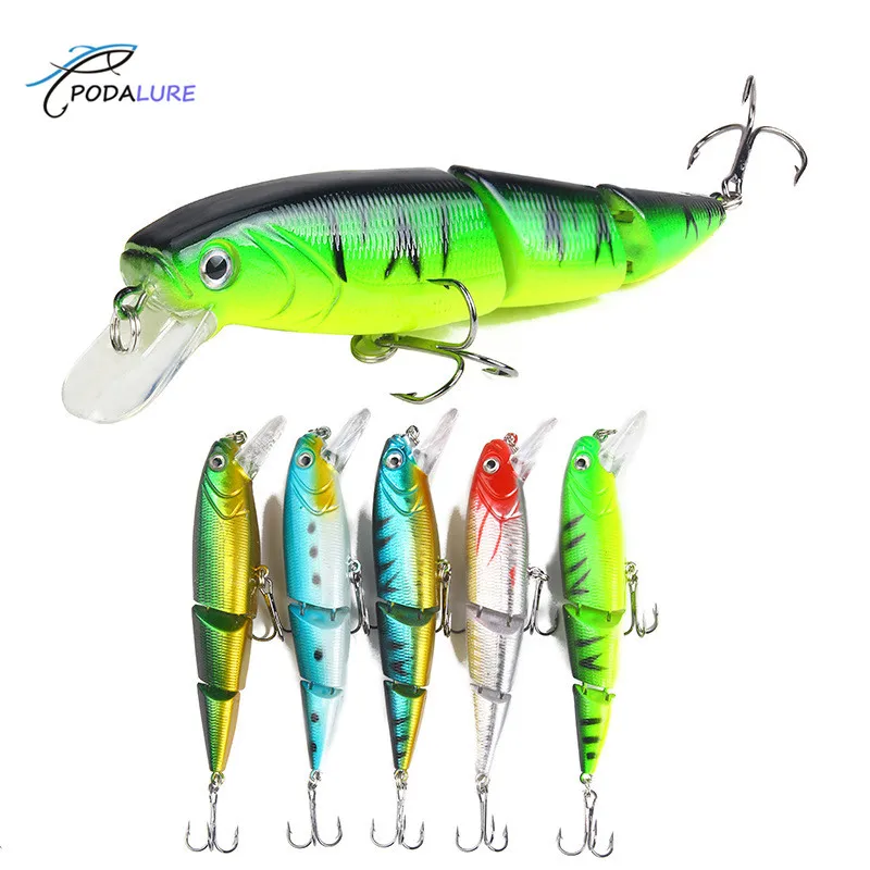 Три этапа мульти-шарнирные Minnow приманки рыболовные жесткие оптовая продажа 15 3