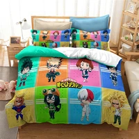my hero academia 3d bedding set popular anime printed duvet cover set pillowcase twin queen king size bedclothes free shipping