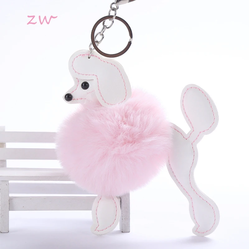 Новая верхняя одежда из искусственной кожи с рисунком пуделя для женщин меховыми