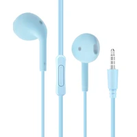in ear earphone headphone headset stereo earbuds with mic 3 5mm aux jack wired for iphone samsung huawei xiaomi redmi oneplus