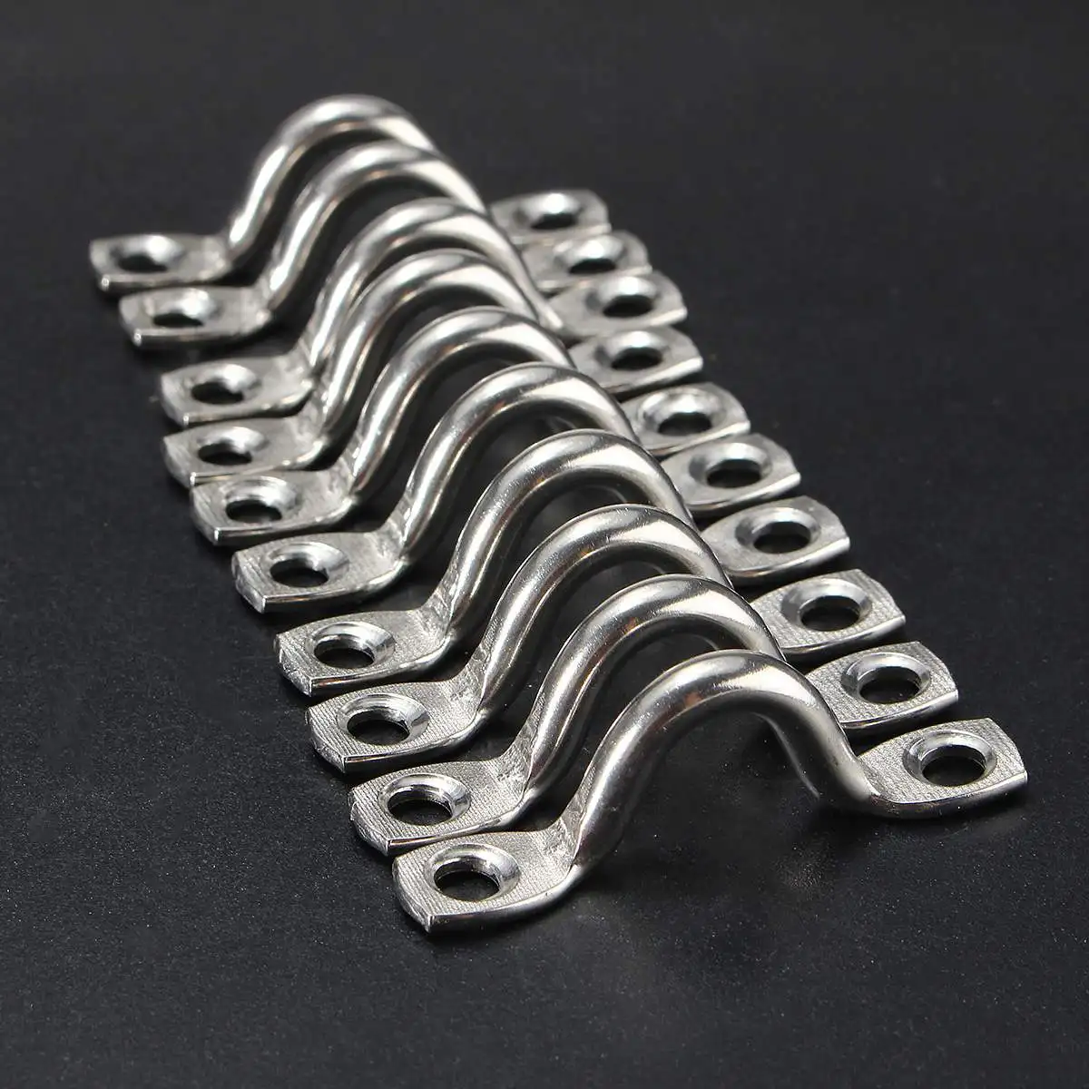 

10Pcs/Lot Pad Eye Set 5mm Stainless Steel Footman's Loop Marine Grade Boat Hardware Boat Parts Accessories Replacement
