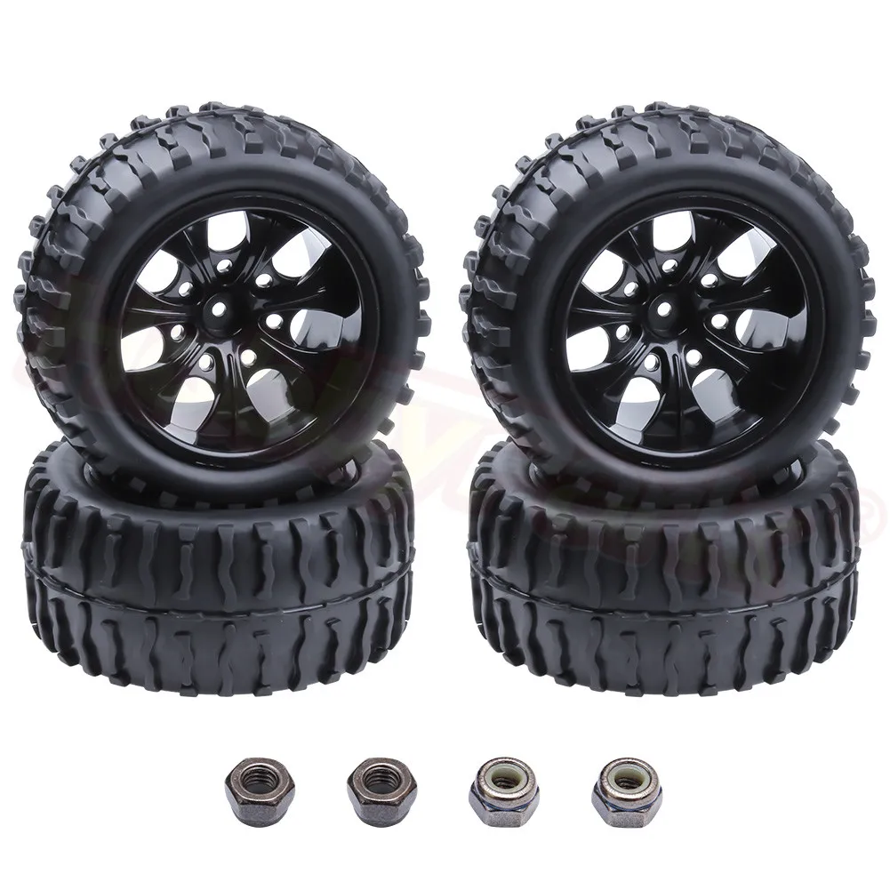 4 шт./лот 2 дюйма RC 1/10 Monster Truck шины колеса диски 12 мм вставки из пены для шин Redcat HSP
