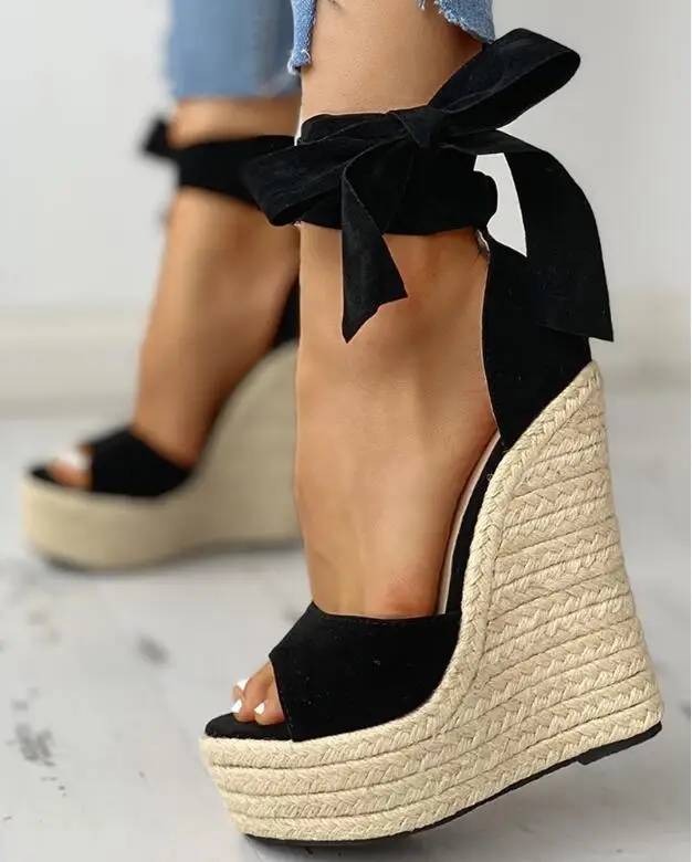 

Women Summer Wedge Sandals Female Platform Bohemia High Heel Sandals Fashion Ankle Strap Open Toe Ladies Shoes Zapatos De Mujer