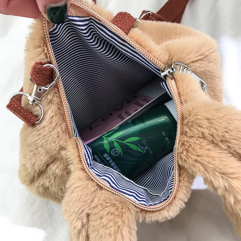 Женская милая сумка из искусственного меха модная брендовая дизайнерская