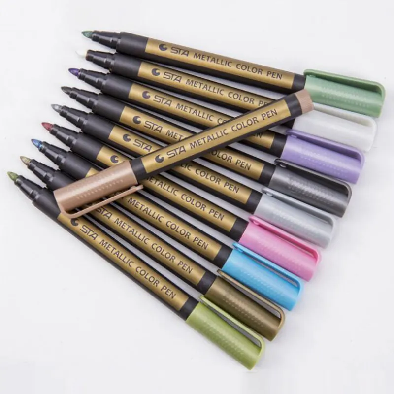 10 палочек/набор Sta металлическая ручка для вспышки школьные художественные