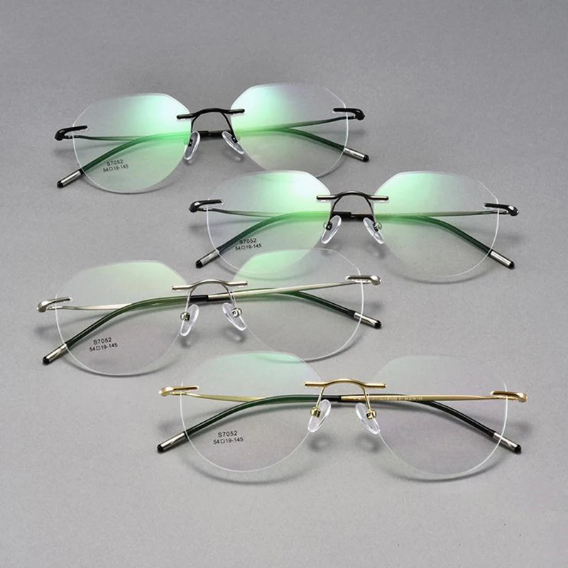 Модные оправы для очков близорукости женщин и мужчин без винтов прозрачные