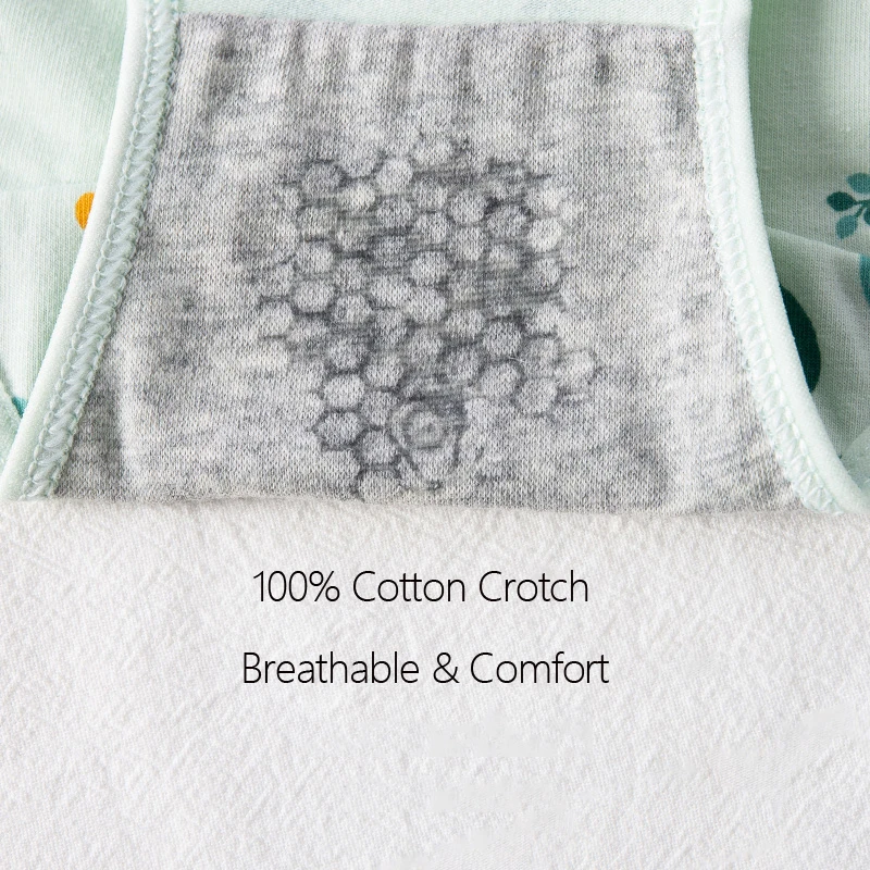 5 шт. женские хлопковые трусики с принтом